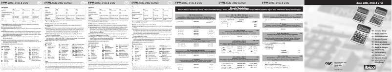 Page 1 de la notice Manuel utilisateur Rexel Ibico 210X