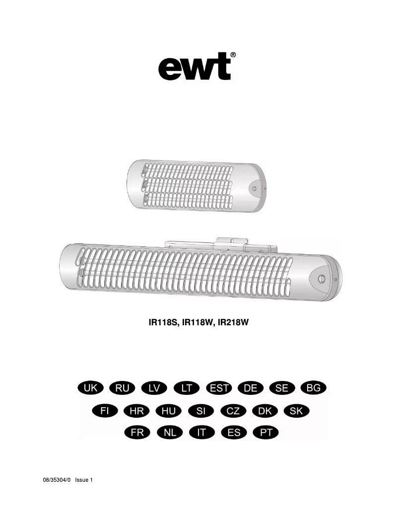 Page 1 de la notice Manuel utilisateur EWT IR118W