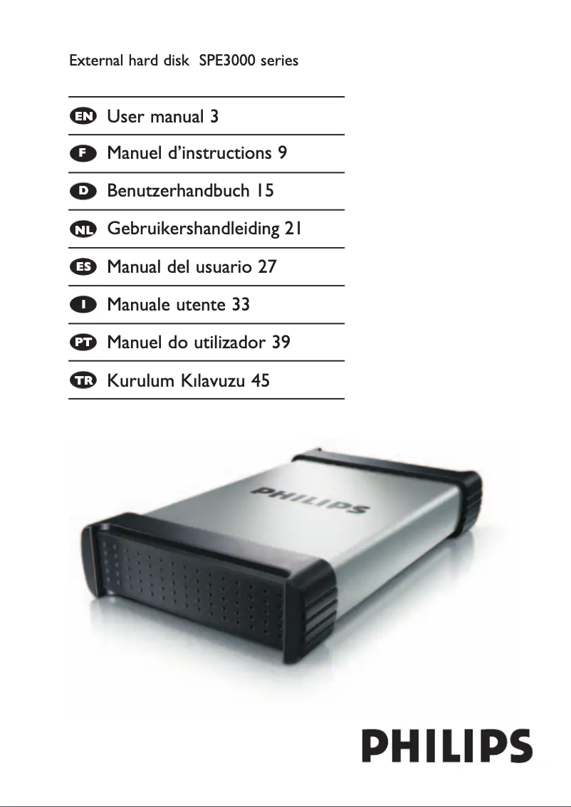 Page 1 de la notice Mode d'emploi Philips SPE3071CC