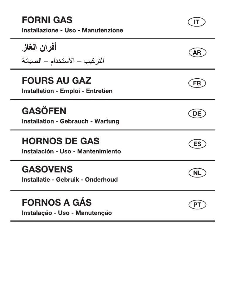 Page 1 de la notice Manuel utilisateur Rosieres RGGGF2D