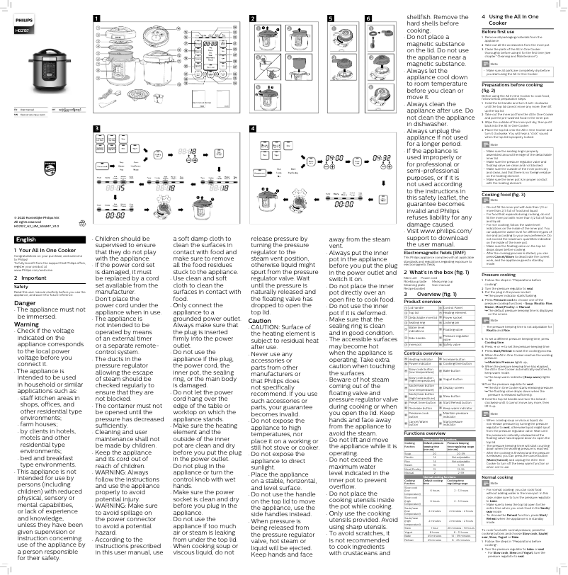 Image de la première page du manuel de l'appareil Viva Collection HD2137