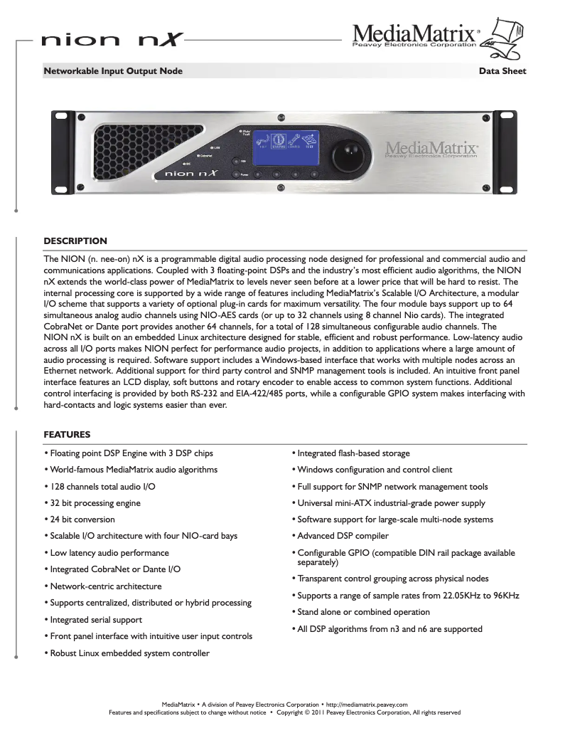 Image de la première page du manuel de l'appareil NION nX