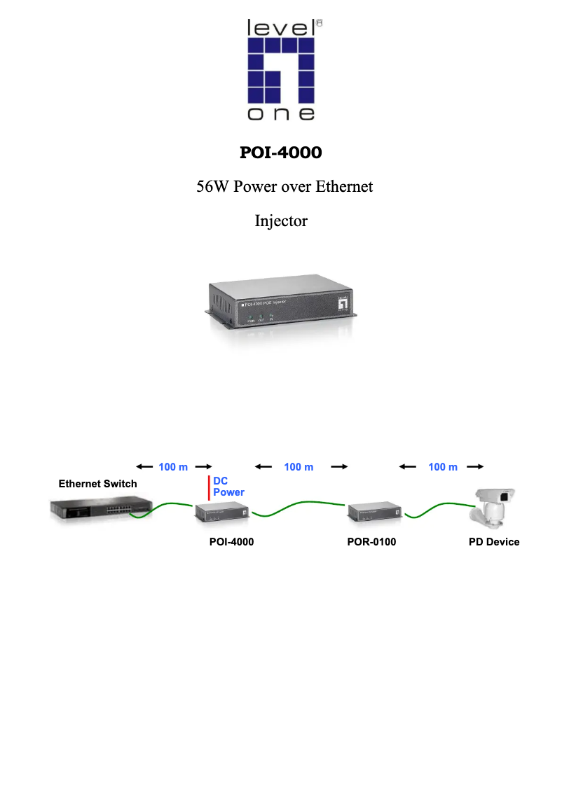 Page n°1 - Mode d'emploi LevelOne POI-4000