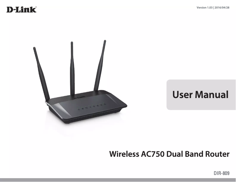Página 1 del manual Manual de usuario D-Link DIR-809
