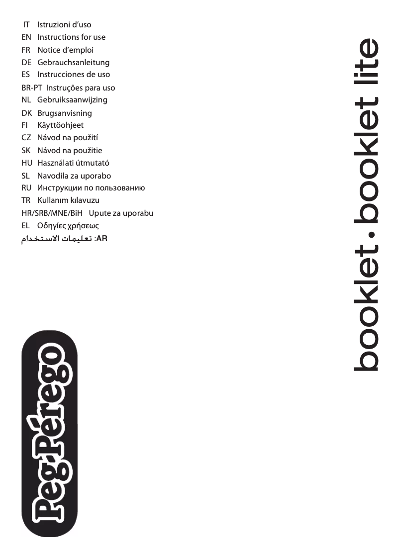 Page 1 de la notice Manuel utilisateur Peg Perego Booklet