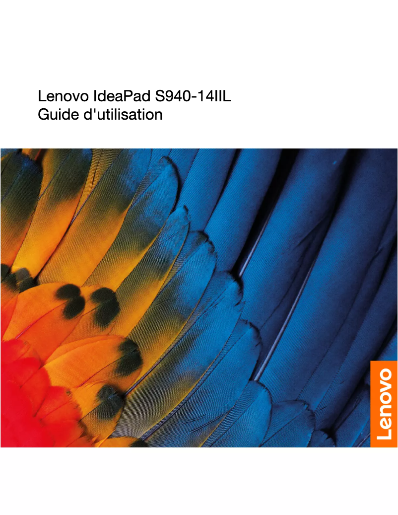 Page 1 de la notice Manuel utilisateur Lenovo IdeaPad S940