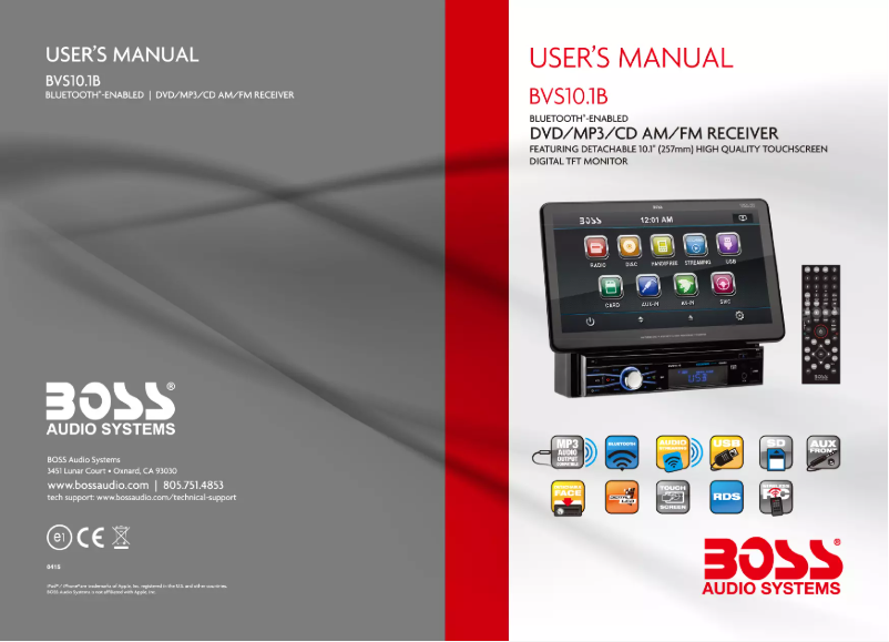 Page n°1 - Manuel utilisateur Boss BVS10.1B