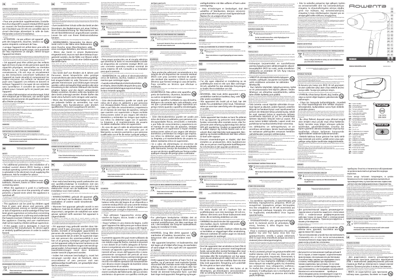 Page n°1 - Manuel utilisateur Rowenta Nomad CV3323