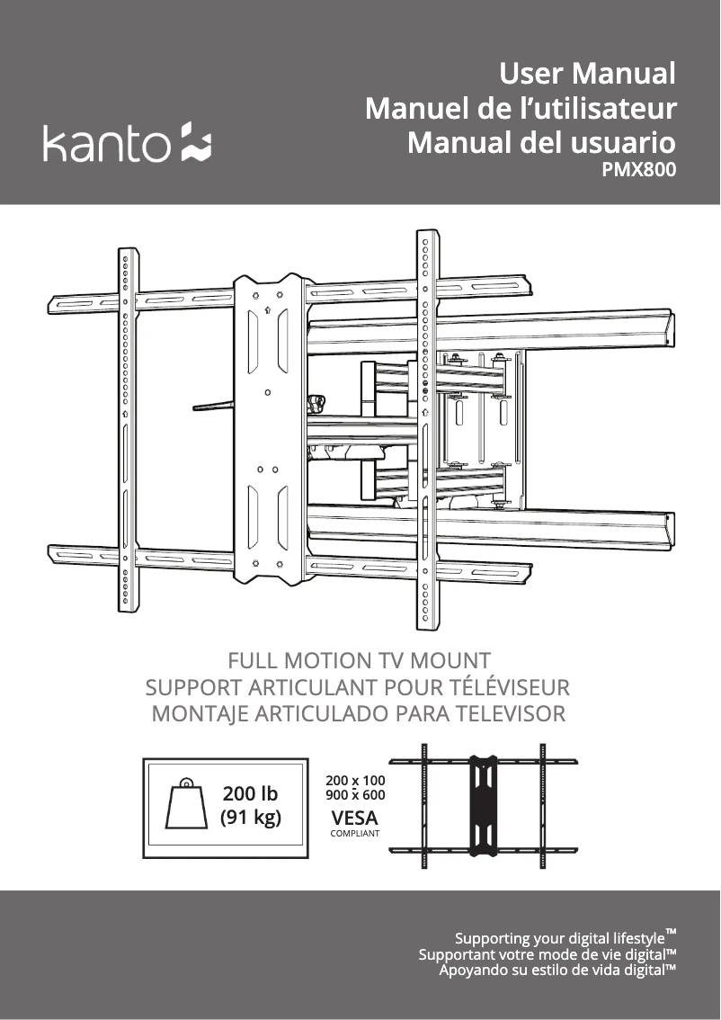 Page 1 de la notice Manuel utilisateur Kanto PMX800
