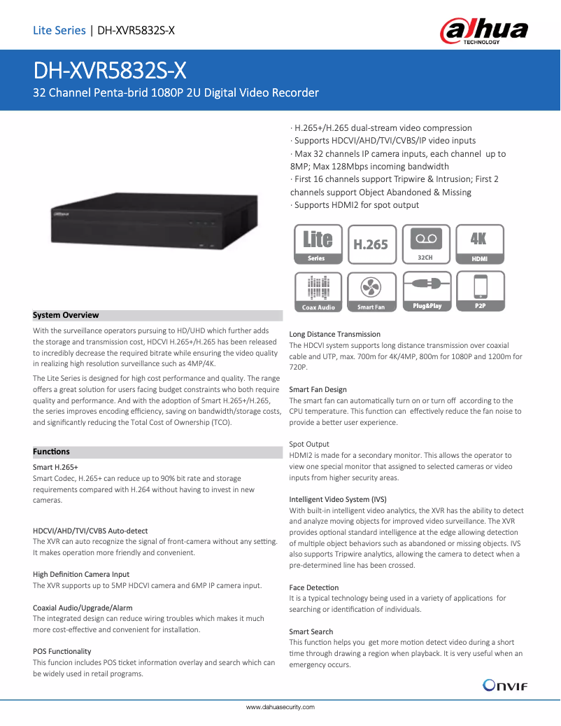 Image de la première page du manuel de l'appareil XVR5832S-X