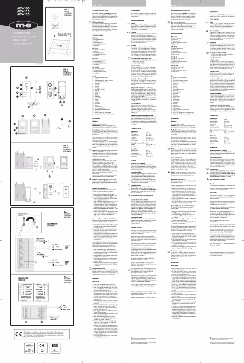 Page 1 de la notice Manuel utilisateur m-e ADV-110