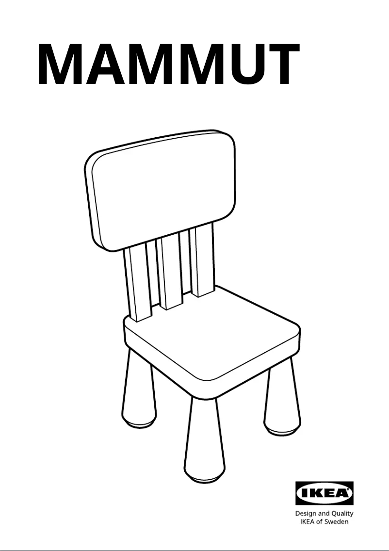 Page 1 de la notice Manuel utilisateur Ikea MAMMUT 405.819.83