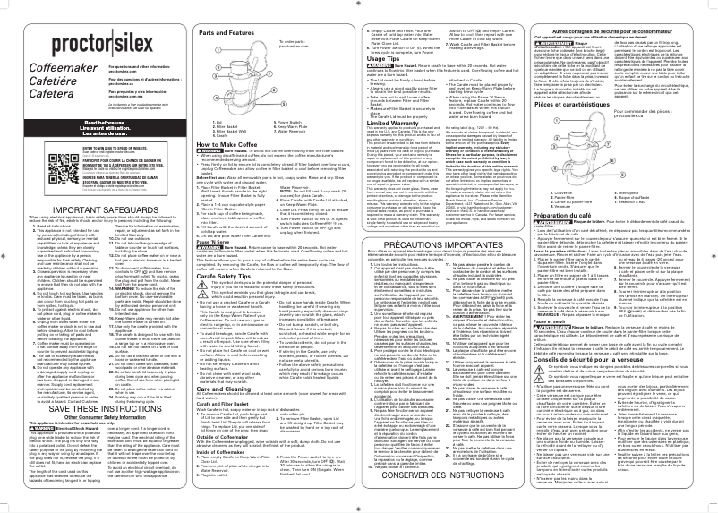Image de la première page du manuel de l'appareil 48138PS