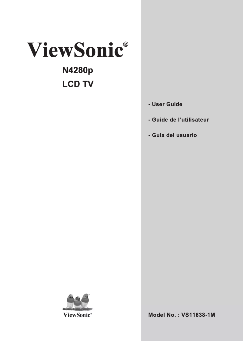 Page n°1 - Manuel utilisateur Viewsonic N4280p