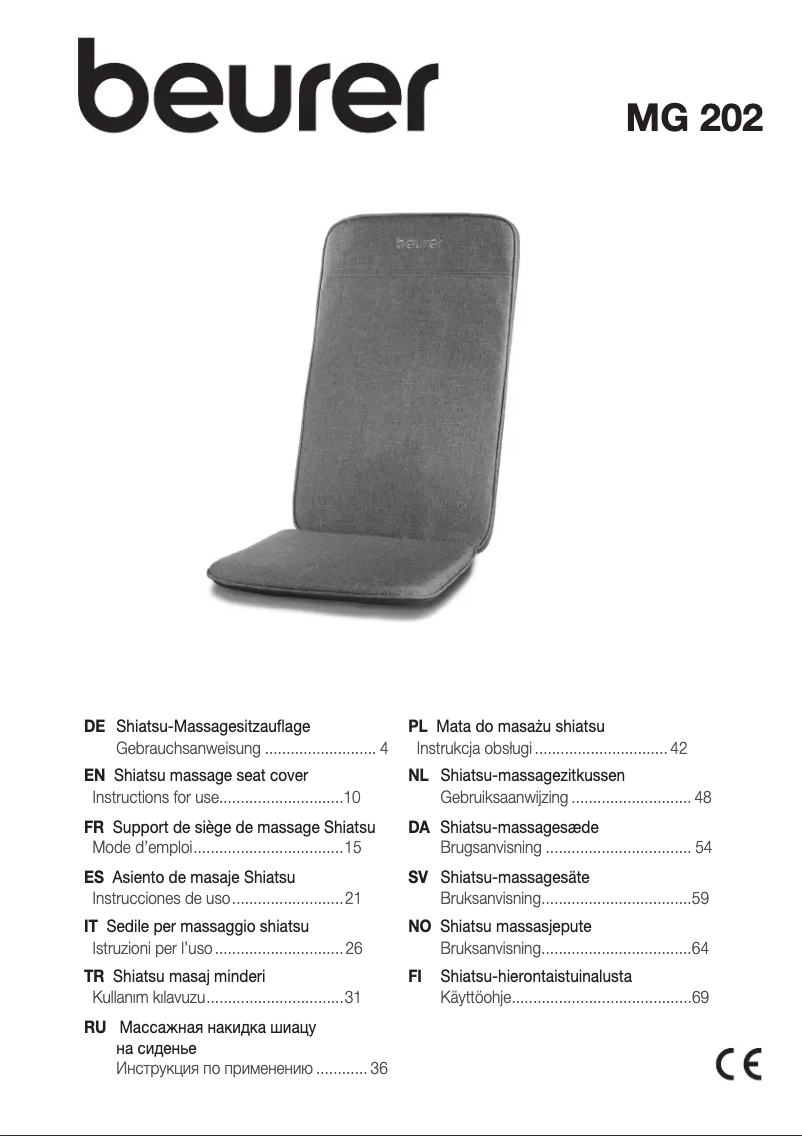 Image de la première page du manuel de l'appareil MG 202