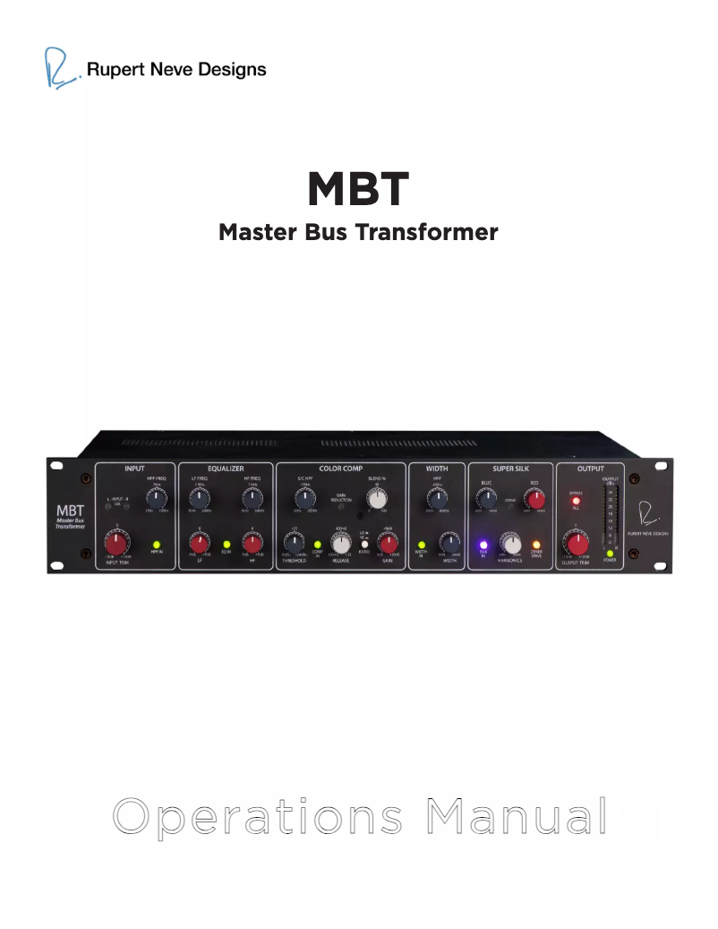 Image de la première page du manuel de l'appareil MBT
