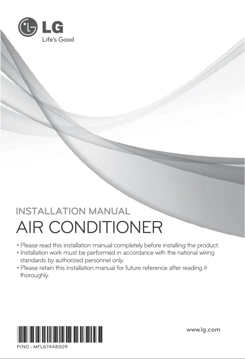 Page 1 de la notice Manuel utilisateur LG AUUQ48GH1