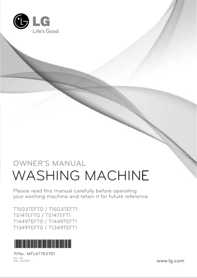 Page 1 de la notice Manuel utilisateur LG T1349TEFT