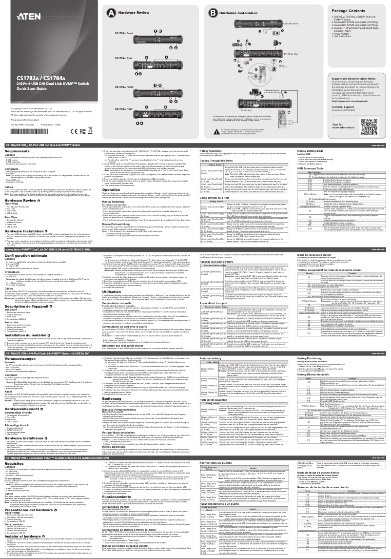Page 1 de la notice Manuel utilisateur ATen CS1782A