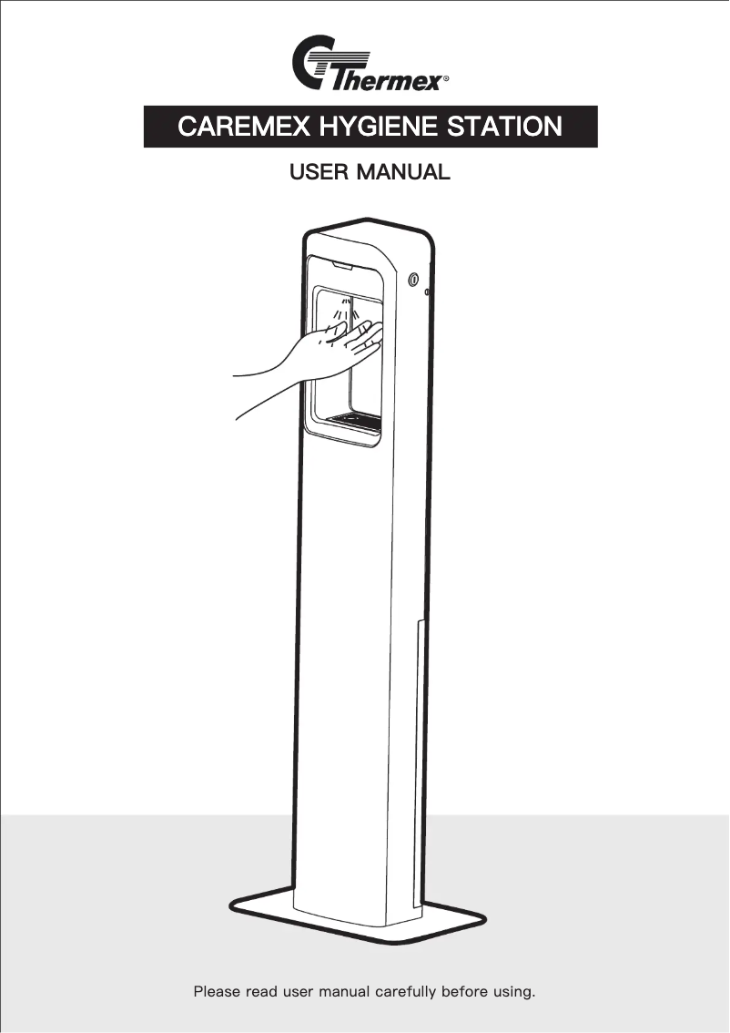 Image de la première page du manuel de l'appareil Caremex Hygiene Station