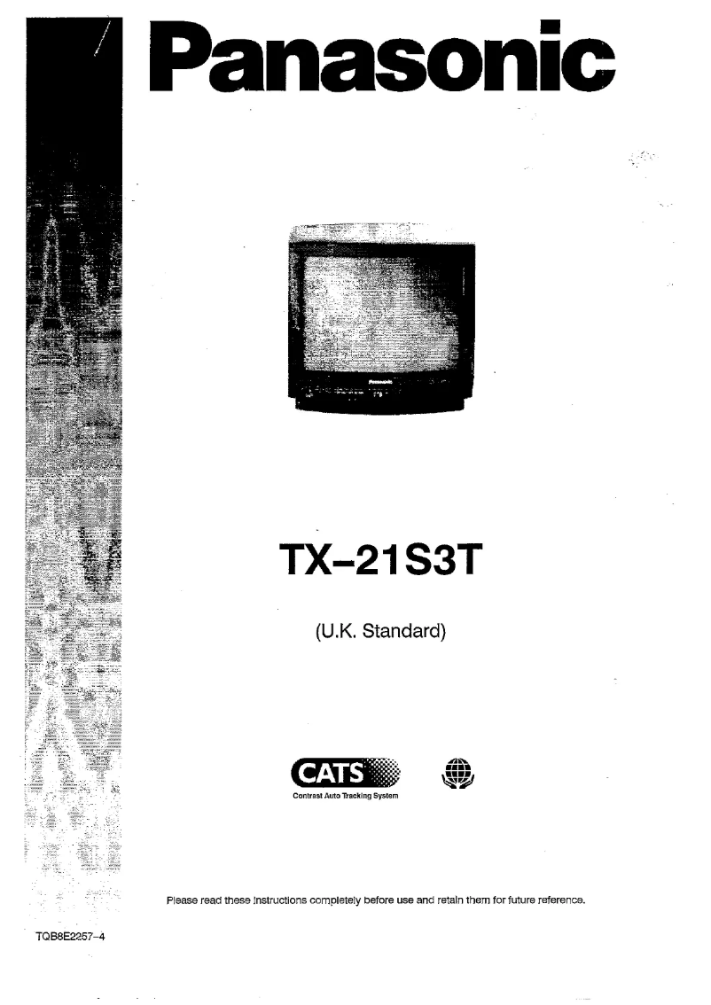 Page 1 de la notice Manuel utilisateur Panasonic TX-21S3T