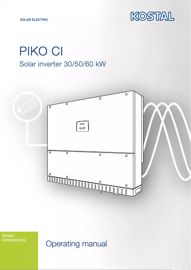Page 1 de la notice Manuel utilisateur Kostal Piko CI 50