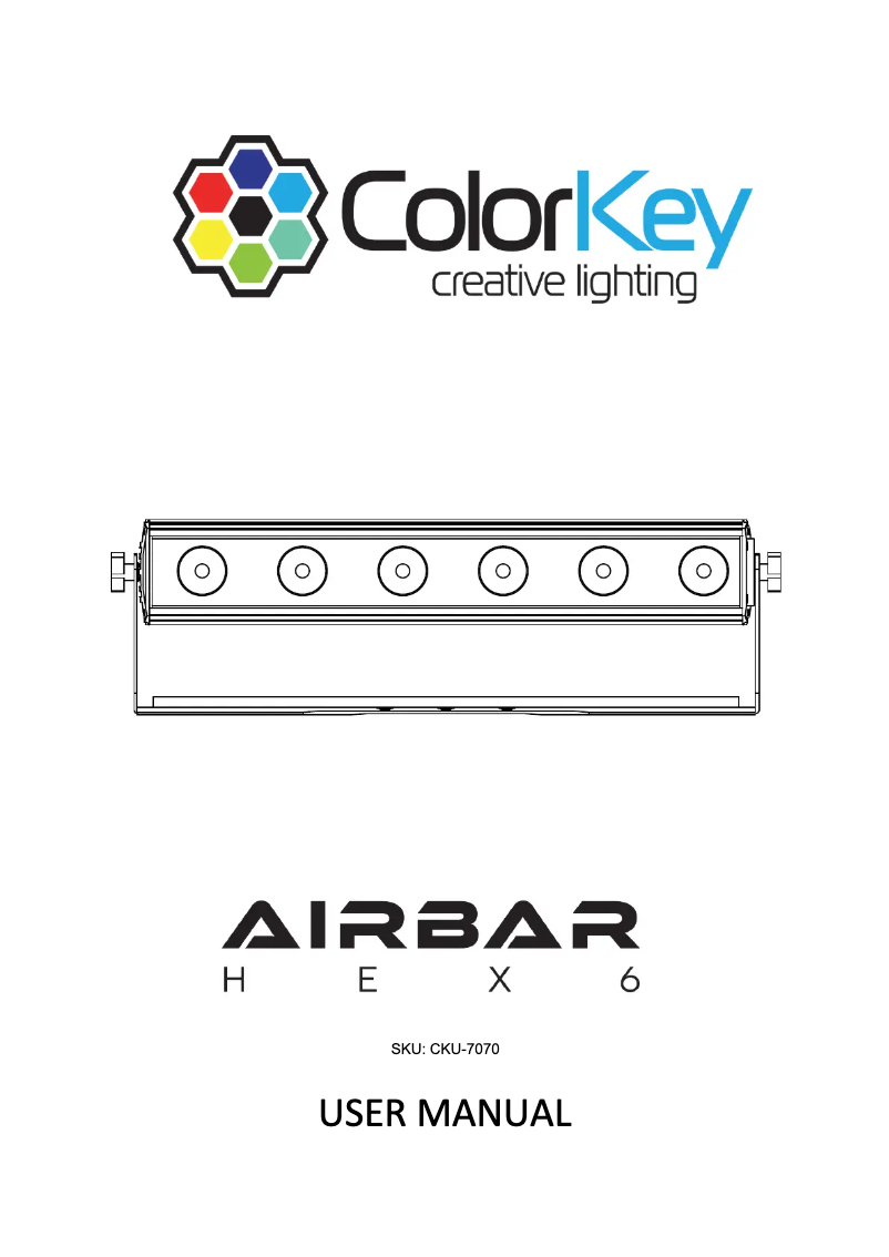 Page n°1 - Manuel utilisateur ColorKey AirBar HEX 6