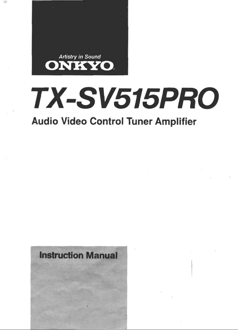 Page 1 de la notice Manuel utilisateur Onkyo TX-SV515Pro