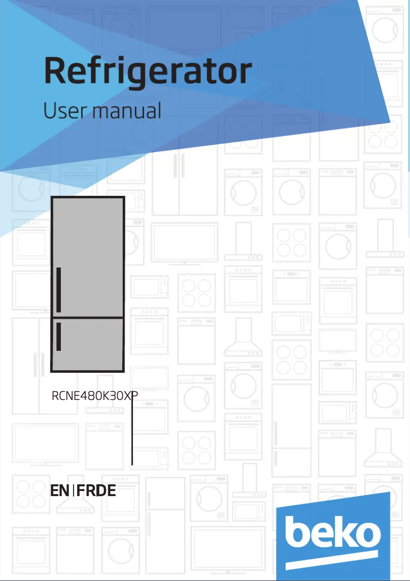 Page 1 de la notice Manuel utilisateur Beko RCNE480K30XP