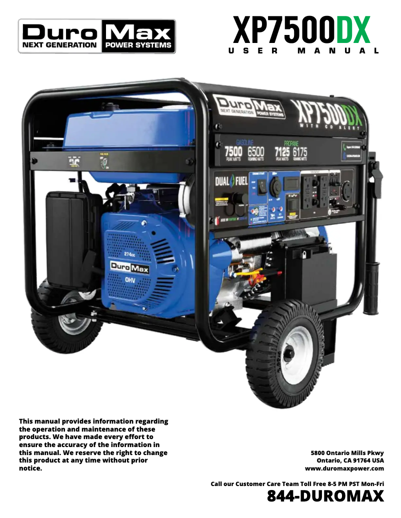 Image de la première page du manuel de l'appareil XP7500DX