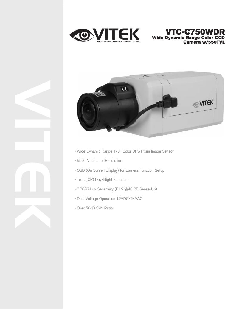 Page 1 de la notice Manuel utilisateur Vitek VTC-C750/WDR