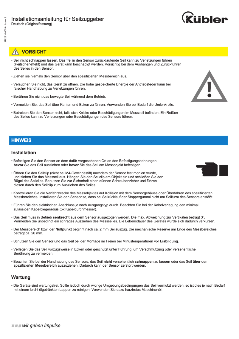 Página 1 del manual Manual de usuario Kübler D5