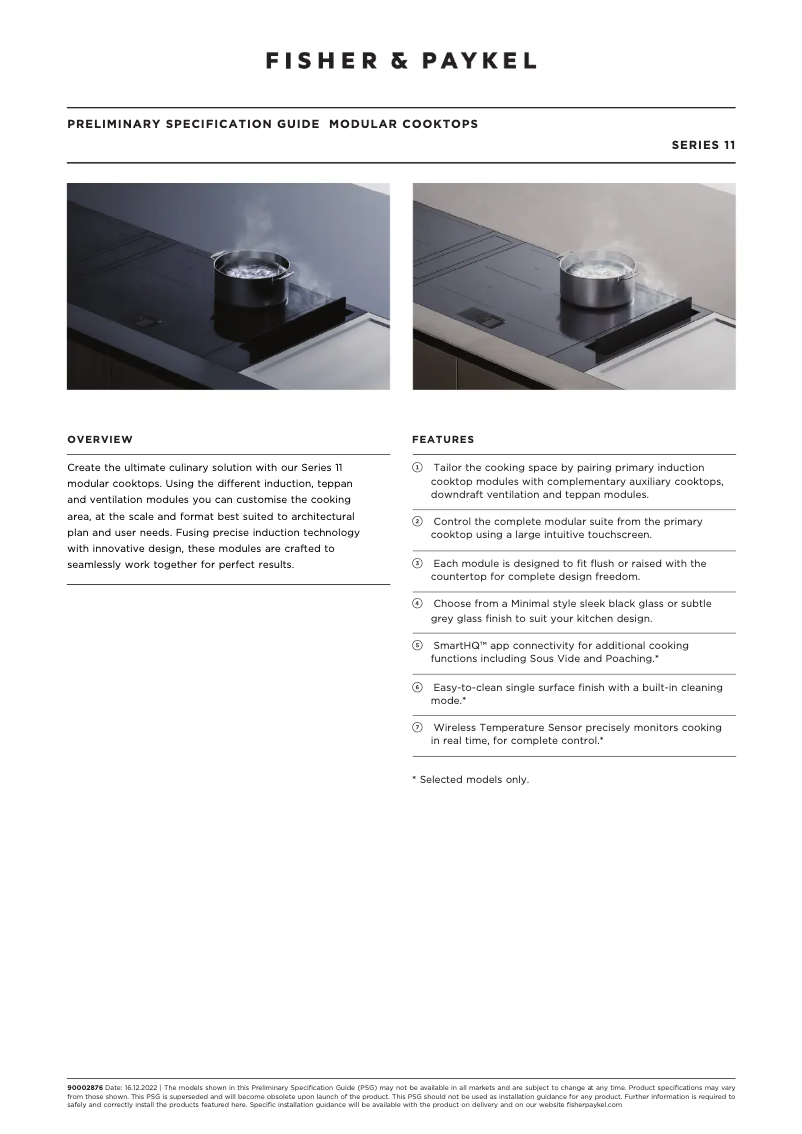 Page n°1 - Fiche technique Fisher & Paykel CI604DTTB1