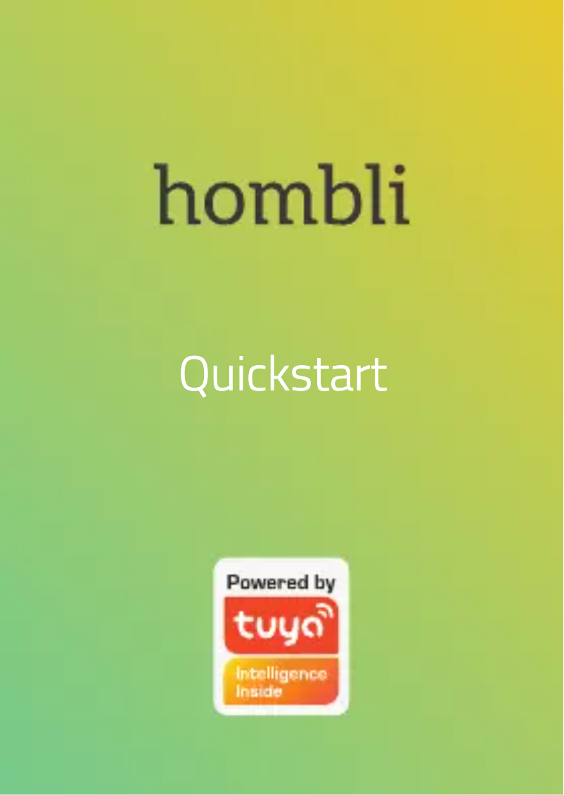 Page 1 de la notice Manuel utilisateur Hombli Smart IR Remote Control