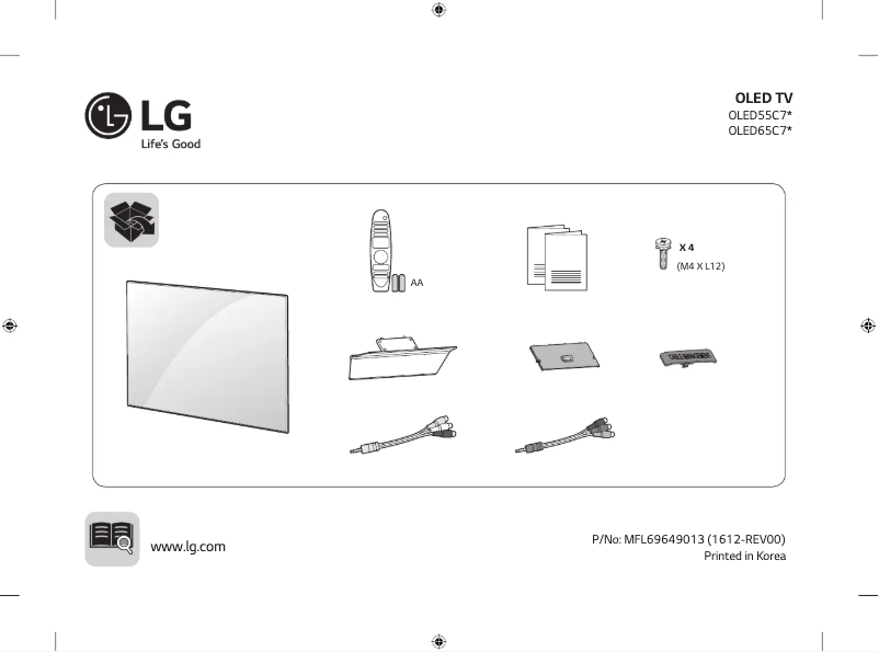 Page n°1 - Manuel utilisateur LG OLED55C7Y