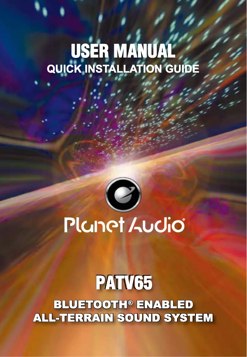 Page 1 de la notice Manuel utilisateur Planet Audio PATV65