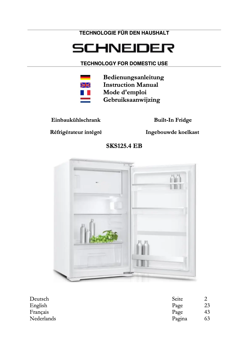 Image de la première page du manuel de l'appareil SKS125.4 EB