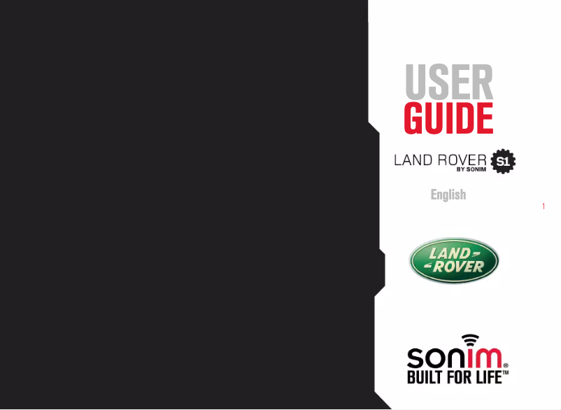 Page 1 de la notice Manuel utilisateur Sonim Land Rover S1