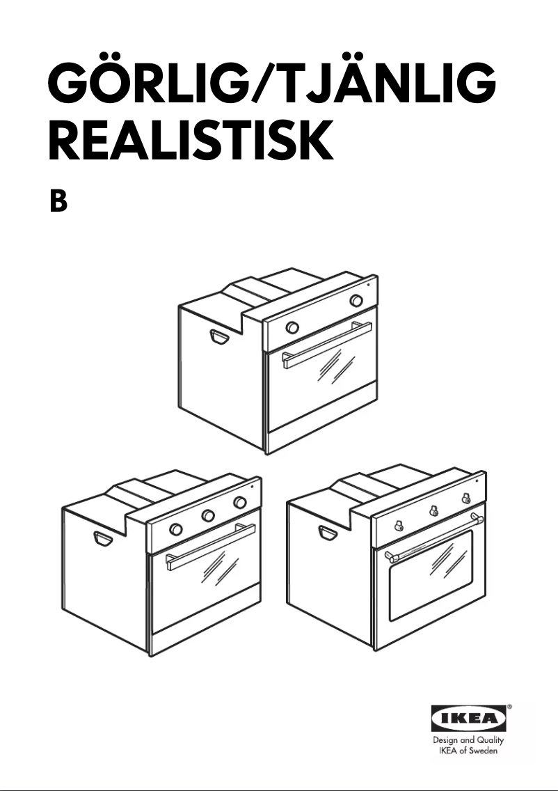 Page 1 de la notice Manuel utilisateur Ikea Realistisk