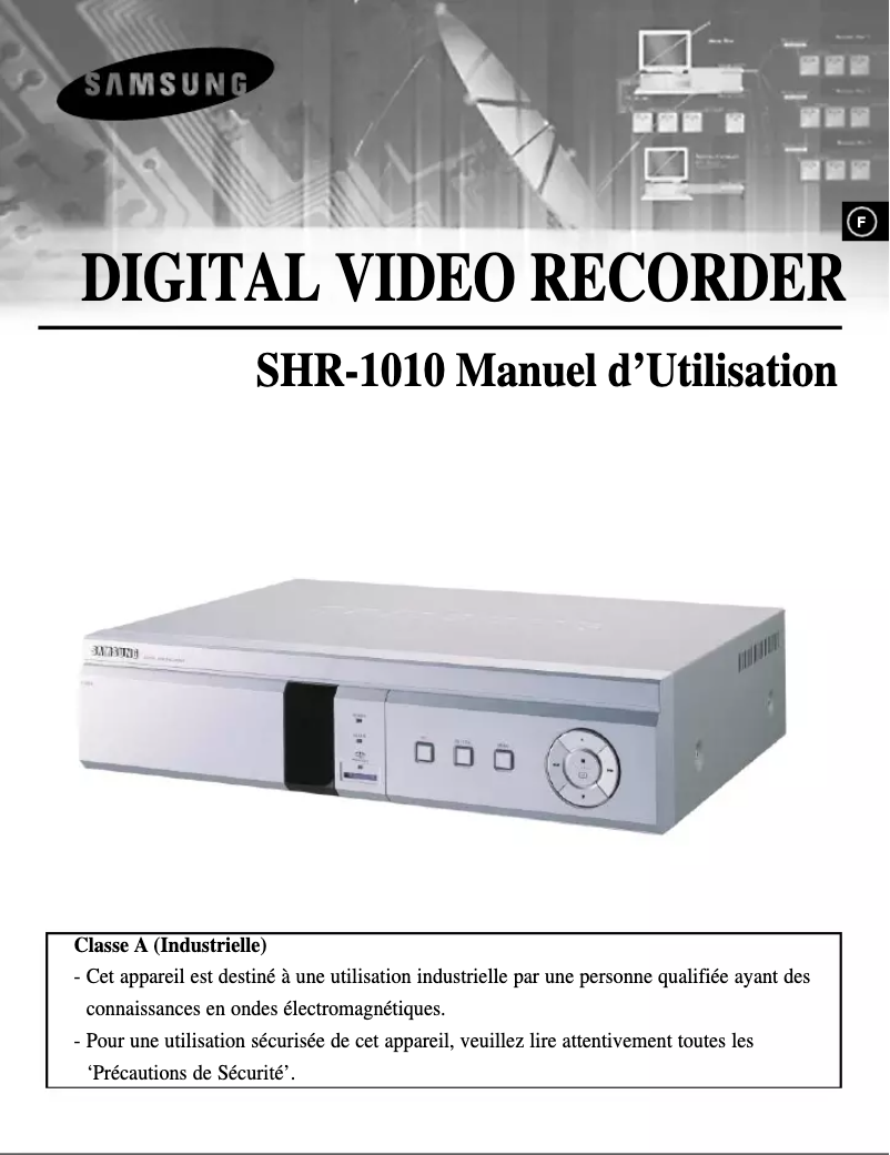 Page 1 de la notice Manuel utilisateur Samsung SHR-1010P