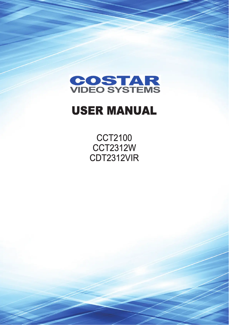 Page n°1 - Manuel utilisateur Costar CCT2100