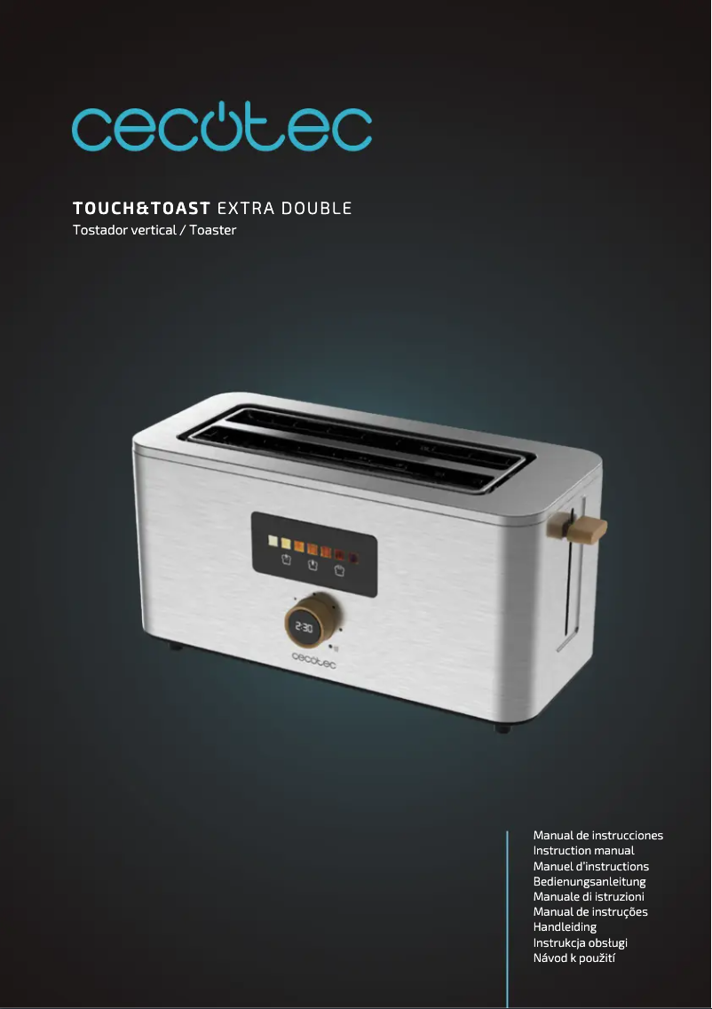 Page 1 de la notice Manuel utilisateur Cecotec Touch&Toast Extra Double