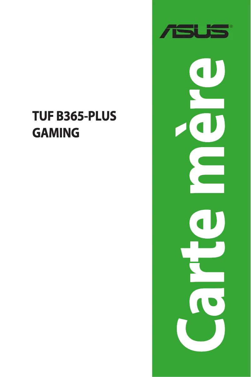 Image de la première page du manuel de l'appareil TUF B365-PLUS GAMING