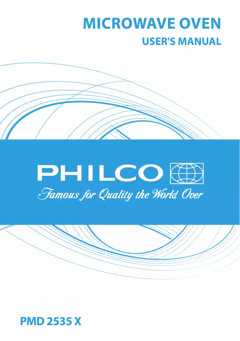 Page n°1 - Manuel utilisateur Philco PMD 2535 X