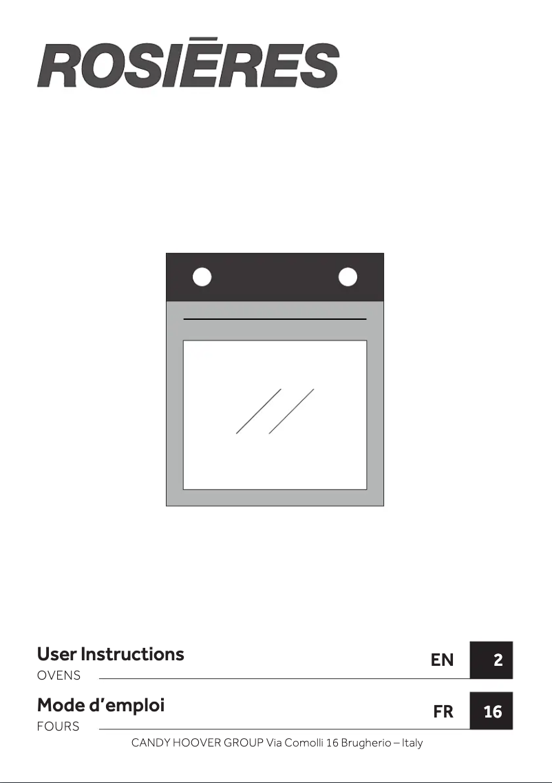 Página 1 del manual Manual de usuario Rosieres RFC303379PNI