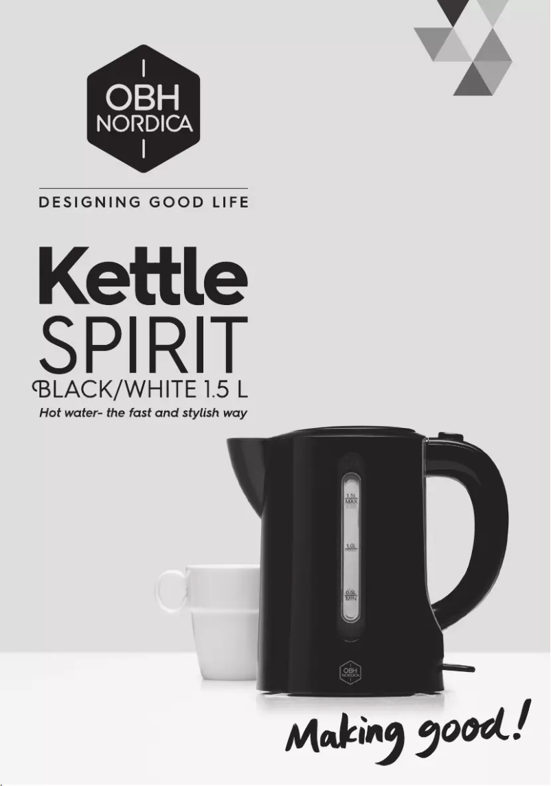 Page 1 de la notice Manuel utilisateur OBH Nordica Spirit Black