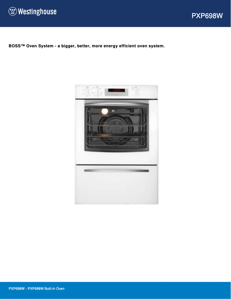 Image de la première page du manuel de l'appareil PXP698W