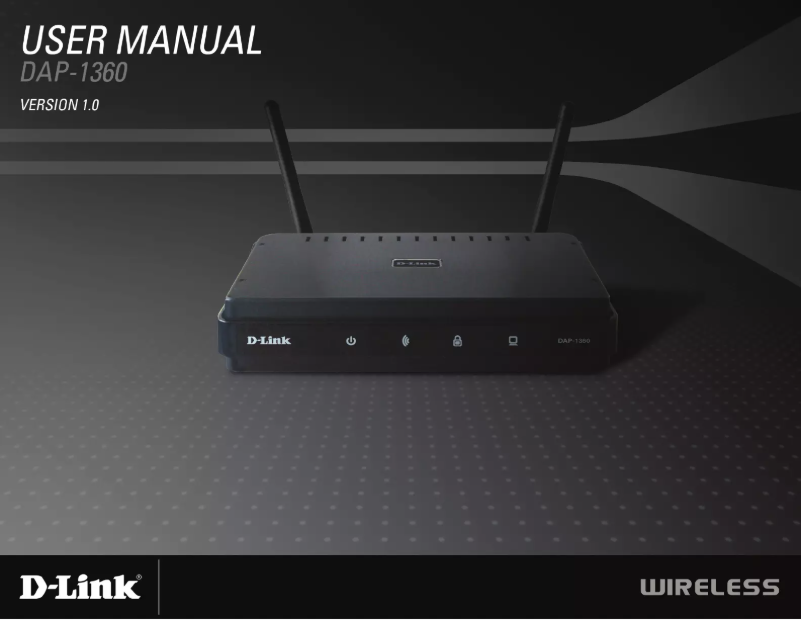 Image de la première page du manuel de l'appareil DAP-1360