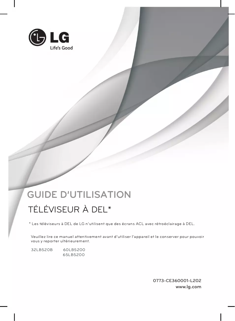 Page n°1 - Manuel utilisateur LG 60LB5200
