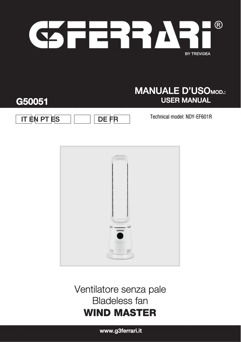 Page n°1 - Manuel utilisateur G3 Ferrari Wind Master G50051